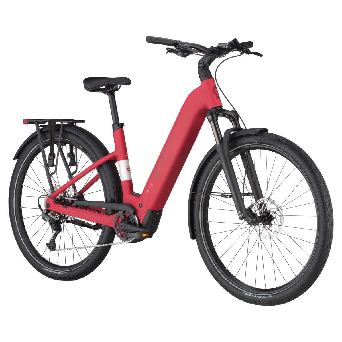 Bicicletas Eléctricas eUrbanas Scott Sub 30 Wave 2025 Raspberry Red