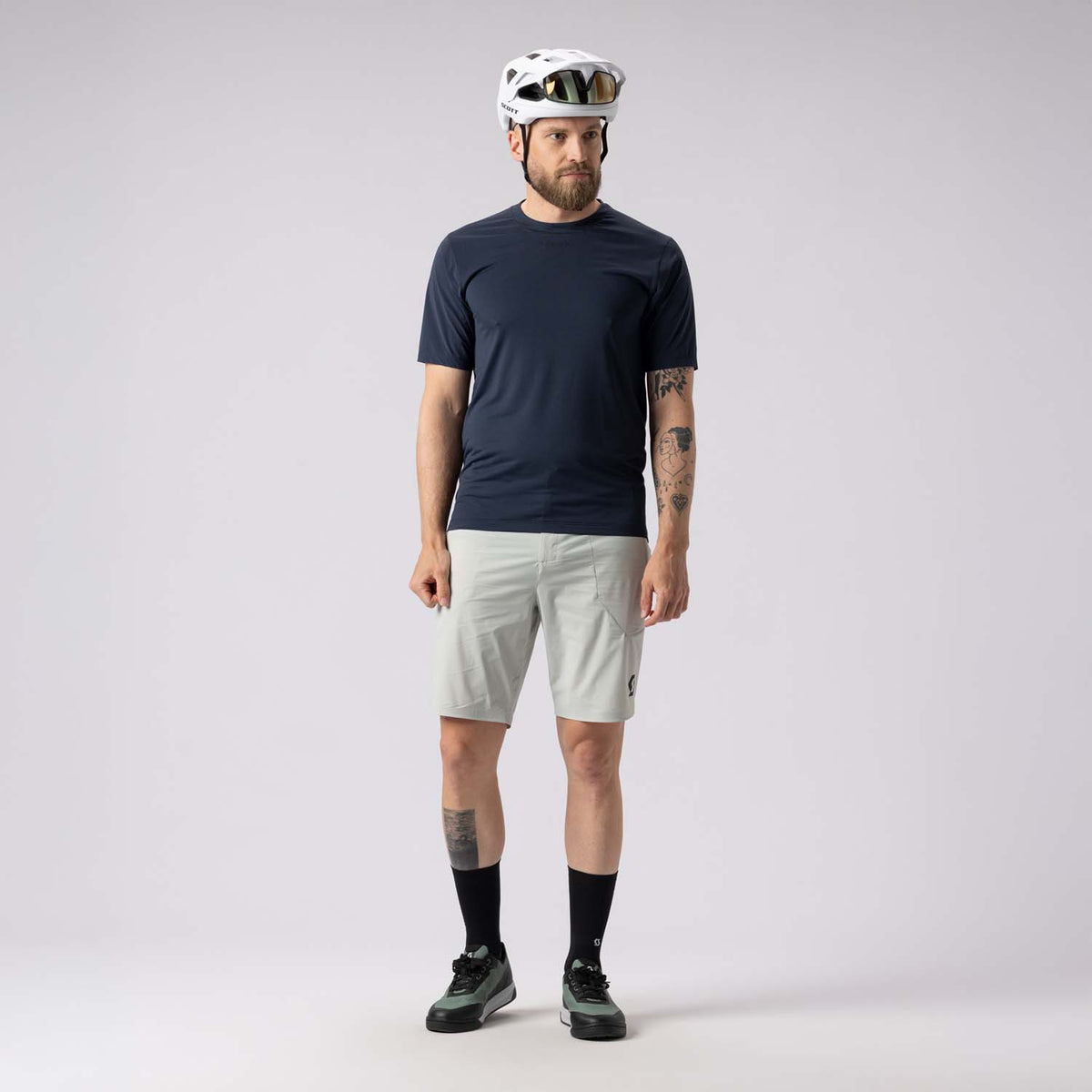 Pantalón Corto MTB Scott Vertic Pro SL Hombre Spray Grey #3