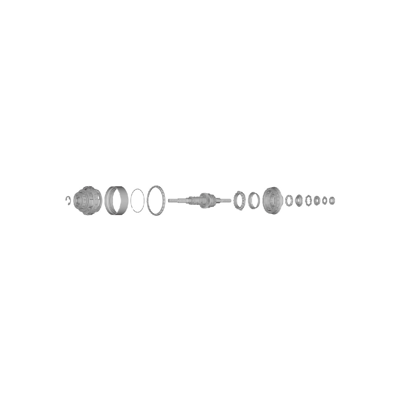 Conjunto Interno Shimano SG-C6001-8D 187mm Plata