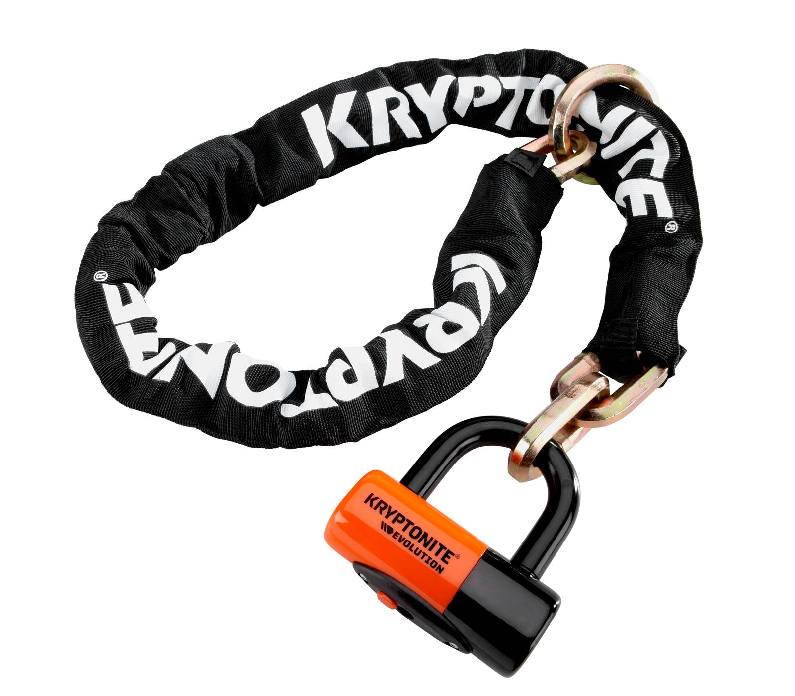 Kryptonite Cadena Antirrobo New York Noose W Evs4 12mmx130cm Disc 14mm Negro/Naranja