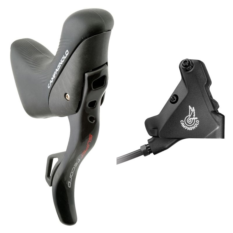 Maneta Freno/Cambio Campagnolo Super Record EPS Derecha Hidráulico 12v 160mm Pinza Trasera Flat Mount Negro